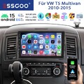 4+64G Android 15 Autoradio Carplay GPS WIFI KAM+ Für VW T5 Multivan 2010-2015 BT