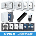 Livolo Glas Funk Touch Lichtschalter Steckdose Dose Wechselschalter Weiß Chrom 