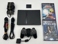 Sony Playstation 2 Konsole Slim Set + Controller, alle Kabel, PS2 Spiel
