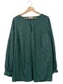 TRIANGLE Hemd-Bluse Damen Gr. DE 52 grün-schwarz-weiß Casual-Look