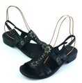 Sandalette Gr. 38 Schwarz Damen Sommer-Schuhe Freizeitschuhe RPW