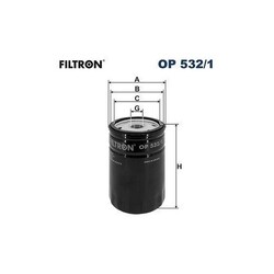 1x Ölfilter FILTRON OP 532/1 passend für CHRYSLER FIAT FORD MAZDA FORD USA