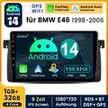 Android 14 Apple Carplay Autoradio GPS RDS WiFi Für BMW 3er E46 M3 Rover 75 MGZT
