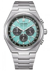 Citizen CA4610-85M Herrenuhr Eco-Drive Solar Chronograph Titan Türkis
