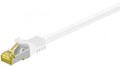 RJ45 Patchkabel CAT 6A S/FTP (PiMF), 500 MHz mit CAT 7 Rohkabel, weiß, 15 m