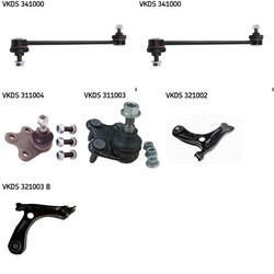 2x SKF QUERLENKER+KOPPELSTANGE für VW POLO 6R 6C AUDI A1 SEAT IBIZA SKODA FABIA