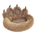 Haustierbett Pfote Körbchen Bett für Hunde Katzen 66 x 50 x 28 cm braun SEHR GUT