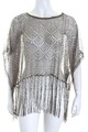 ATMOSPHERE Häkelshirt Damen Shirt Gr. DE 32 khaki Boho-Look