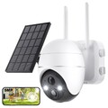 5MP Überwachungskamera Set Aussen WLAN Solar Akku Kamera FarbNachtsicht 360° PTZ