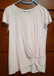 H&M Shirt Yoga mit Knoten Farbe lachs Gr. M 38