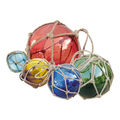 Fischerkugel aus Glas & Tauwerk/Sisal in 5 Farben und 6 Größen Sea4You