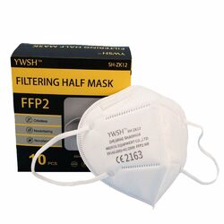 40x Sunfoam® FFP2 Atemschutzmasken CE2163, EN149:2001+A1:2009 FFP2 NR, einzeln✔sofort lieferbar ✔CE2163 ✔EN149:2001+A1:2009 FFP2 NR 
