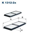 FILTRON Filter, Innenraumluft K 1312-2x für MAZDA