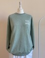 HEY SOHO Sweater Gr. M Mint/Salbei Reine Baumwolle  Wording Prints Top Zustand