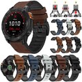 Sport Leder Silikon Armband Für Garmin Fenix 8 E 5 5X 6 6X Pro 7 7X Solar Epix 2
