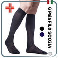 Set 6 Paar Herren SANITÄRSOCKEN LANG Baumwolle Garn Schottland Langsocken von