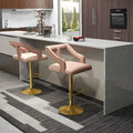 2Er Set Barhocker Drehbare Barstühle 63-85 Höhenverstellbar Küchenhocker Aus Sam