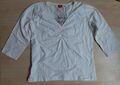 T Shirt *NEU* Gr.44, weiß, hinten Aufdruck +Spitze, Spitzeneinsatz durchsichtig 