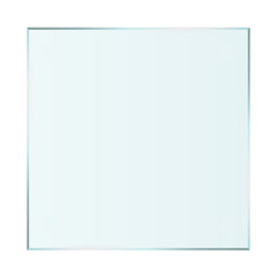 Glasplatte 70x70 cm Klarglas mit Facettenschliff