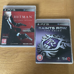 Hitman Absolution Tailored Edition & Saints Row The Third Ps3 X2 Spielepaket sehr guter Zustand
