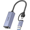 Kompakter USB C Ethernet Adapter Gigabit LAN Netzwerk 1000Mbps
