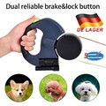 DE Flexi Dual Automatik Hundeleine Rollleine Gurtleine Doppelleine für 2 Hunde