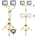 LED Fluter mit Stativ Flutlicht Strahler Scheinwerfer Baustrahler Gartenlampe DE