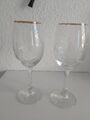 2 antike Gläser mit Goldrand und Schliff * Weingläser Sektgläser