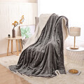 Kuscheldecke Wohndecke Warm Weich Flanell Sherpa Fleecedecke Sofadecke 200*230cm