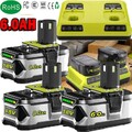 6,0AH Für Ryobi Akku 18V Lithium One Plus RB18L50 P108 RB18L40 8,0AH / Ladegerät