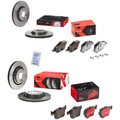 Brembo Xtra Line Bremsscheiben + Bremsbeläge Vorne Hinten passend für VW Golf