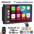 2 DIN 7 Zoll 32G Autoradio Android13 Kam Carplay USB GPS NAVI FM RDS WIFI BT SWC