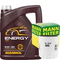 MANN-FILTER ÖLFILTER + 5L 5W-30 MOTORÖL MANNOL ENERGY 5W30 für FORD WSS-M2C913-B