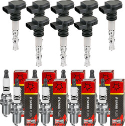 8x MAXGEAR Zündspule + CHAMPION Zündkerze für Citroën BX Break XB-_ 19 Peugeot
