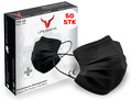 Medizinische OP Maske Schwarz Einwegmasken Schwarz CE Zertifiziert -50 Stück