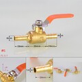 Kugelhahn Absperrhahn Messing mit Schlauchtüllen Öl Gas Wasserhahn Absperrventil