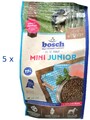 (€7,19/kg) Bosch Mini Junior Hundefutter S XS Welpenfutter + Kolostrum 5 x 1 kg