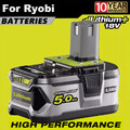 18V 5.0Ah Akku für RYOBI One+ Plus Lithium RB18L50 P108 P104 Batterie