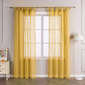Gardinen Stores mit Schlaufen Transparent Vorhang Voile Fensterschal Wohnzimmer
