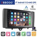64G Android 13 Autoradio CarPlay GPS Navi BT +KAM Für Smart Fortwo 451 2011-2015