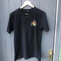 Hurley Herren-Grafik-T-Shirt normale Passform Top Medium schwarz Baumwolle