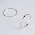Sehr Schmaler Damen Ring mit Struktur Sterling Silber 925 dünn 42 - 58