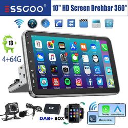 4+64G Android13 DAB+ Carplay Autoradio GPS Navi BT 1 DIN 360° Drehbar Bildschirm