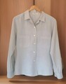 Hirsch Damen Seiden Bluse, Hellblau 100 % Seide, Gr. 40