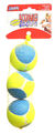 KONG Ultra SqueackAir Ball M 6cm 3er Pack robustes Hundespielzeug mit Quietscher