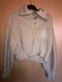 H&M Damen Strickpullover M Rollkragen Und Reißverschluss 