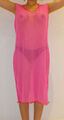 Cape Umhang Poncho Nachthemd Nightie Hoodie MESHNetz PINK OS durchsichtig unisex