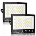 2X LED Flutlicht 100W-200W Scheinwerfer Außen Lampe IP66 Landschaft Baustrahler