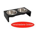 Kobushi Twin Futterbar Futternapf Wassernapf Futterstation anthrazit Hund, Katze