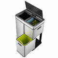 EKO Mirage Plus Sensor Mülleimer 58 Liter Edelstahl matt Abfalleimer Müllstation